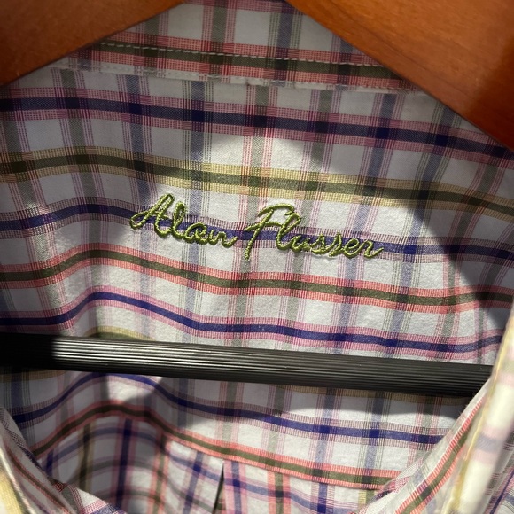 Alan Flusser XXL button up dress shirt size 2XL EUC - Picture 3 of 6